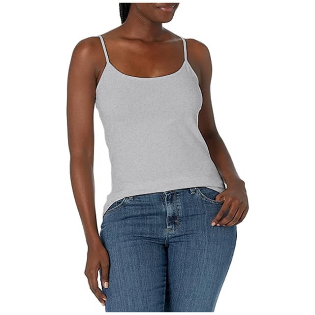 Hiiyo Women's Spaghetti Strap Camisole with Built-In Bra Summer Tank Top, Sizes L