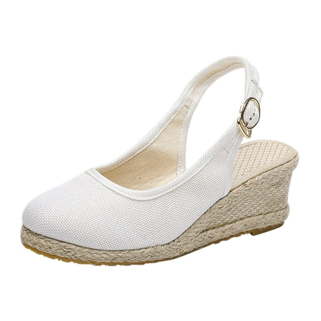 Women‘s Closed Toe Socialite Slingback Espadrille Wedge Sandal