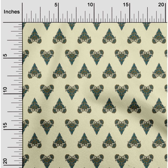 oneOone Georgette Viscose Fabric Floral Block Fabric Prints By Yard 42 Inch Wide