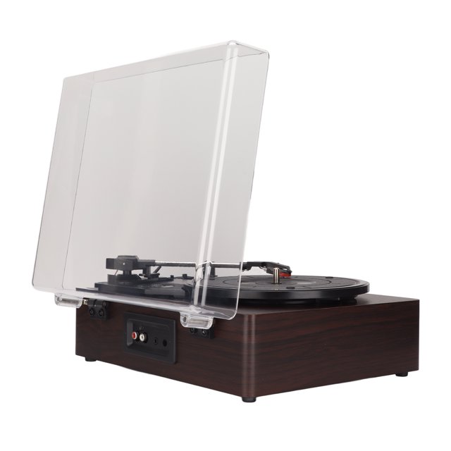 Vinyl Record Player BT Turntable, Dustproof Record Player Retro Belt Driven 3 Speed For IOS For For Tablets