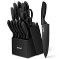 thumbnail image 1 of Hecef Bloc de Couteaux de Cuisine 15 Pcs, Couverts en Acier Inoxydable Allant au Lave-Vaisselle, 1 of 11