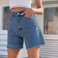 thumbnail image 2 of JMYHOAM Jeans Short en Jean pour Femmes Shorts Décontractés Mo Taille Haute, 2 of 6