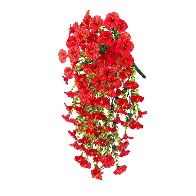 JilgTeok 3 Packs Simulated Roses Artificial Flower Plastic Wrapping Plants Fake Flowers Vines for Home Garden Porch Yard Living Room Ceiling Spring Decoration Clearance