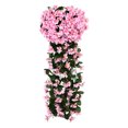 thumbnail image 1 of Flowers for Decoration Simulated Violet Wall Hanging Silk Flower Showcase Balcony Decoration Fake Flower 18 Head Hydrangea Decorative Flower Flower Wall Decor,Fake Flowers for Decoration, 1 of 3