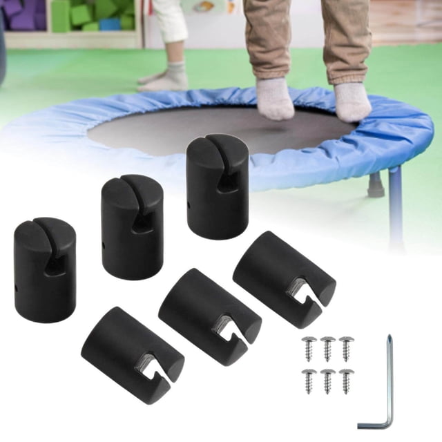 Langgg Trampoline Enclosure Pole Caps with Screw Thumb Caps Trampoline 6pcs Caps with Tool