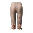 thumbnail image 5 of Womens Relaxed Fit Pants by Generic Summer Casual Drawstring Solid Cropped Cargo Pants, Black, Size XL, 5 of 5