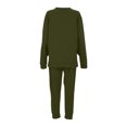 thumbnail image 4 of Besolor Womens Sweatsuits 2 Piece Outfits Crewneck Split Pullover Sweatshirt and Drawstring Sweatpants Tracksuit Lounge Sets, 4 of 4