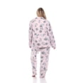 thumbnail image 4 of White Mark Pyjama Deux Pièces à Manches Longues à Boutons à Motif Floral pour Femmes, 4 of 6