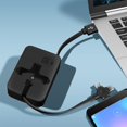 thumbnail image 4 of Retractable 3-in-1 Data Cable With Mirror Cell Phone Bracket Fast Charging One-Three Storage Charging Cable, 4 of 7