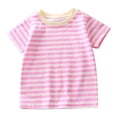 thumbnail image 1 of TZEWGL Chemise Décontractée pour Nouveau-Né à Manches Courtes Rayée Couleur Unie Col Rond pour Bébés Taille 3-4T, 1 of 7