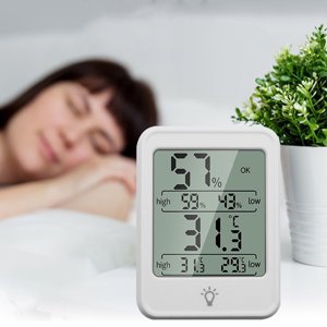 TopLLC Température électronique et humidity Meter Température intérieure du ménage Température de la chambre pour nourrissons avec rétroéclairage Instrument de température sèche et humide