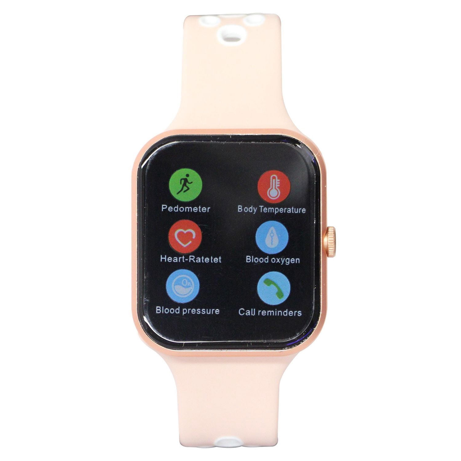 Montre numerique Discovery rose à bracelet Fastwrap en nylon