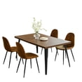 thumbnail image 4 of Homy Casa 63 inch Dining Set for 4, Large Table with Upholstered Chairs, 4 of 10