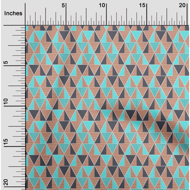 oneOone Tissu Viscose Georgette Triangle Géométrique Décor Tissu Imprimé BTY 42 Pouces de Large