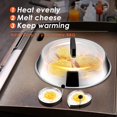 thumbnail image 4 of In Cheese Melting Dome ; In Cast Iron Grill Press Stainless Steel Basting Cover with Heavy Duty Burger Bacon Press Griddle Accessories for Teppanyaki Flat Top Stovetop Indoor &a, 4 of 7