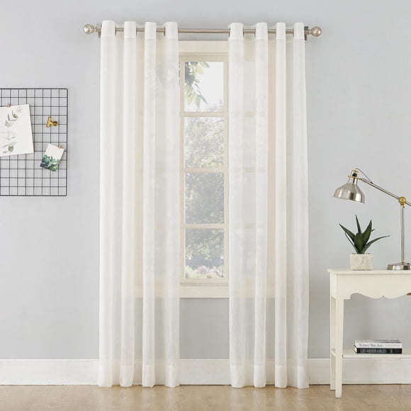 SUN TEXTILE BROYÉ GROMMET RIDEAU VOILE TRANSPARENT