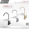 thumbnail image 4 of Stylish Lodi 11 ¼" Ht Brushed Gold Single Handle Water Tap Faucet K-142G, 4 of 12
