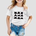 thumbnail image 2 of MIASHUI T-Shirts pour Filles à Col Rond à la Mode, Amples et Décontractés, à Manches Courtes, pour le Quotidien et les Activités, 2 of 4