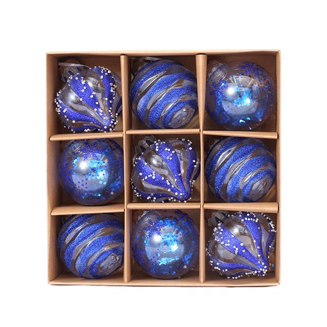 Maoww 9pieces Durable Christmas Decorations Tree Ornaments For Holiday Cheer Adding Festive Atmosphere Blue