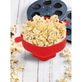 thumbnail image 1 of 2pcs Microwave Popcorn Maker Reusable Silicone Popcorn Popper with Lid and Handle Collapsible Popcorn Bucket Heat-Resistant Popcorn Popper Bowl Dishwasher Safe for Home Party, 1 of 10