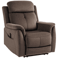 thumbnail image 1 of HOMCOM Fauteuil Inclinable Manuel avec 8 Massages par Vibration, Poches Latérales, Brun, 1 of 10