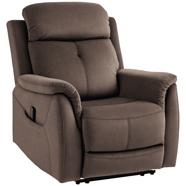 HOMCOM Chaise Manuelle Recliner avec 8 Massages par Vibration en Tissu Velours Brun Foncé. la Chaise Présente un Dossier Rembourré, de Larges Accoudoirs et un Coussin à Ressort Épais pour le Confort. Elle Comprend des Poches Latérales pour le Rangement et une Fonction d'Inclinaison Manuelle avec un Repose-Pieds. Conçue avec des Nœuds de Vibration Ciblant le Dos, les Lombaires, les Cuisses et les Jambes, Elle Offre des Intensités Réglables, Cinq modes de Massage et des Réglages de Minuterie. Convient aux Utilisateurs jusqu'à 6 Pieds3 Pouces et 264 Lb. Idéale pour les Sièges