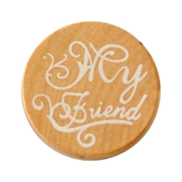 fastboy Mots de Salutation Ronds Tampon en Bois Décoration d'Invitation d'Anniversaire Mon Ami 1ensemble