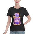 thumbnail image 1 of T-Shirt Basique à Manches Courtes pour Femmes Super Saiyan, 1 of 6