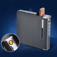thumbnail image 2 of Flmtop Distributeur d'Étui à Cigarettes 20 Chargé Boîte de Rangement pour Tabac Support Briquet Coupe-Vent, 2 of 10