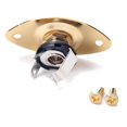 thumbnail image 3 of Oval 1/4" 6.35mm Electric Guitar Ukulele Electric Guitar Accessory Output Input Jack Plug Socket gold, 3 of 9