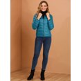 thumbnail image 3 of INSPIRE CHIC Women's Hooded Packable Thickened Zip Down Short Puffer Coat, 3 of 6