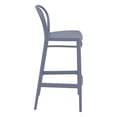 thumbnail image 4 of Compamia Victor Tabouret de Bar Contemporain en Résine pour l'Extérieur - Ensemble de 1, Gris Foncé, 4 of 5