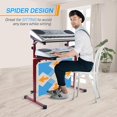 thumbnail image 4 of Pyle Universal Keyboard Heavy-Duty Electronic Organ Holder Rack Portable Piano Stand w/ 2nd Tier, Adjustable Height and Width, Rubber Discs PKST64, 4 of 5