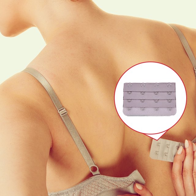 Extension Strap Bra Extenders Buckle 4 Practical Tight Seam Hook Breathable Practical Accessories Adjustable Replacement 3 Rows Underwear gray purple