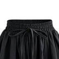 thumbnail image 4 of Diufon Chiffon Shorts for Women Elastic Waisted Ruffle Pleated Pants Solid Color Drawstring Shorts Pants, 4 of 4