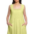 thumbnail image 4 of Moomaya Nuisette Unie à Bretelles Spaghetti pour Femmes Longueur Genou Robe de Nuit, 4 of 6
