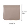 thumbnail image 2 of Leather Shrapnel Automatic Closure Makeup Bag Womens Portable Lipstick Small Storage Bag Mini Change Wireless Earphone Bag, 2 of 2