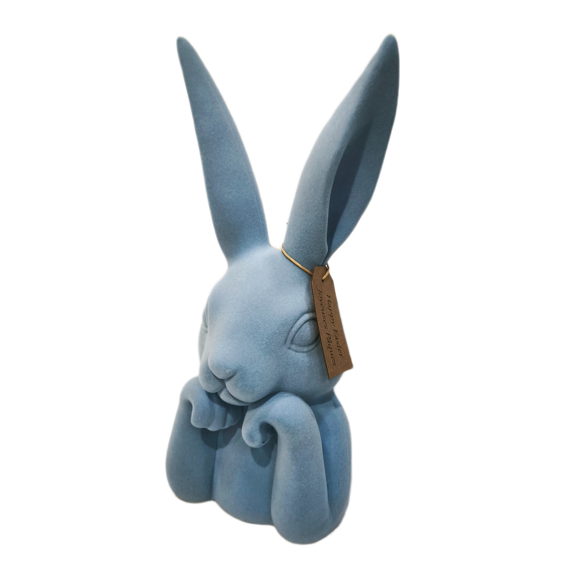 Blue bunny bust, 12.5", by way to celebrate