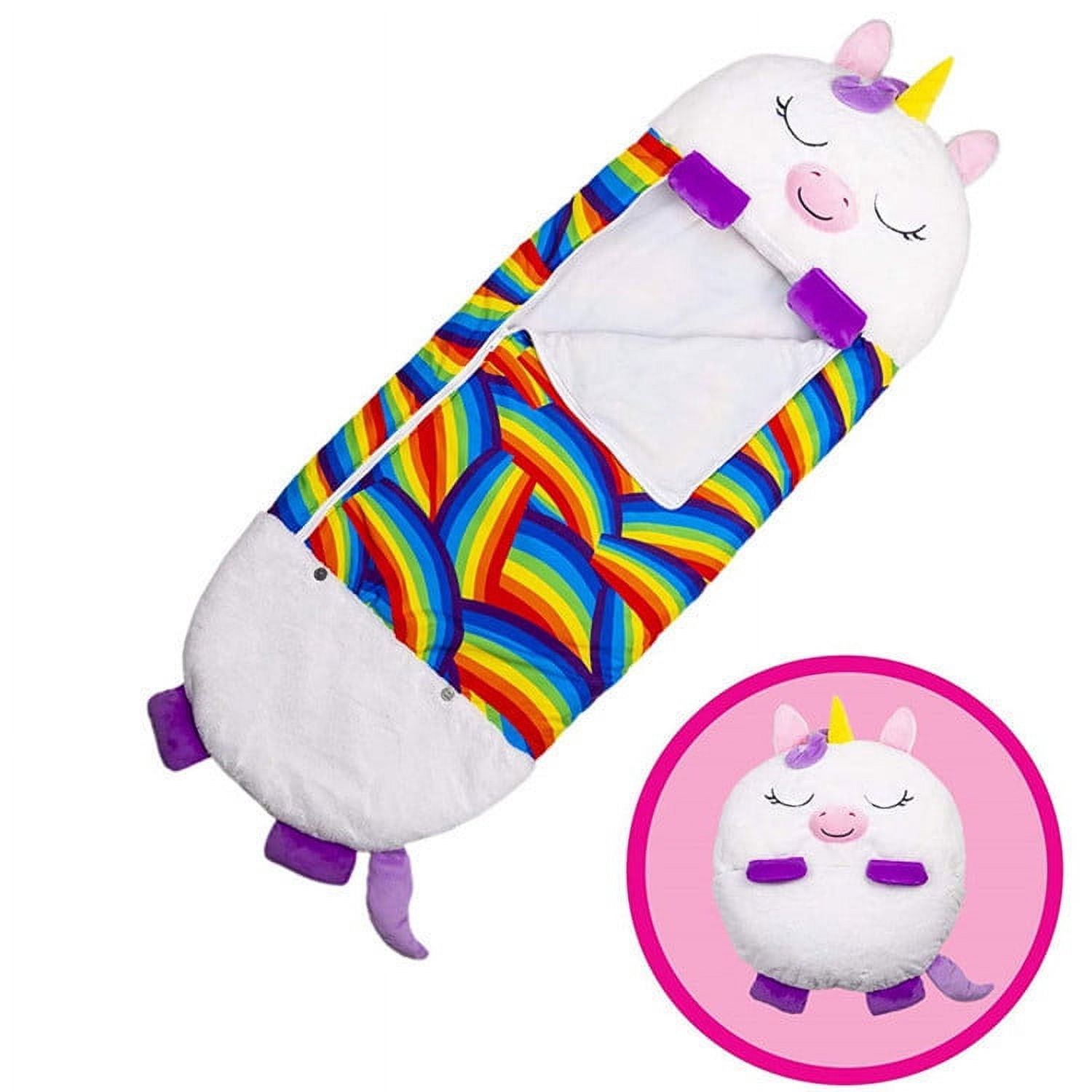 (White) Children's Sleeping Bag, Children's Foldable Pillow and Sleeping Bag