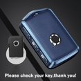 thumbnail image 1 of Aluminium Leather Car Key Fob Case Cover Holder Shell For Volvo S60 S90 XC60 V90, 1 of 10