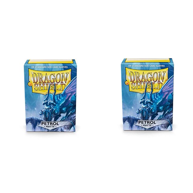 2 Packs Dragon Shield Protège-Cartes Mat Pétrole Taille Standard 100 ct Ensemble Valeur!