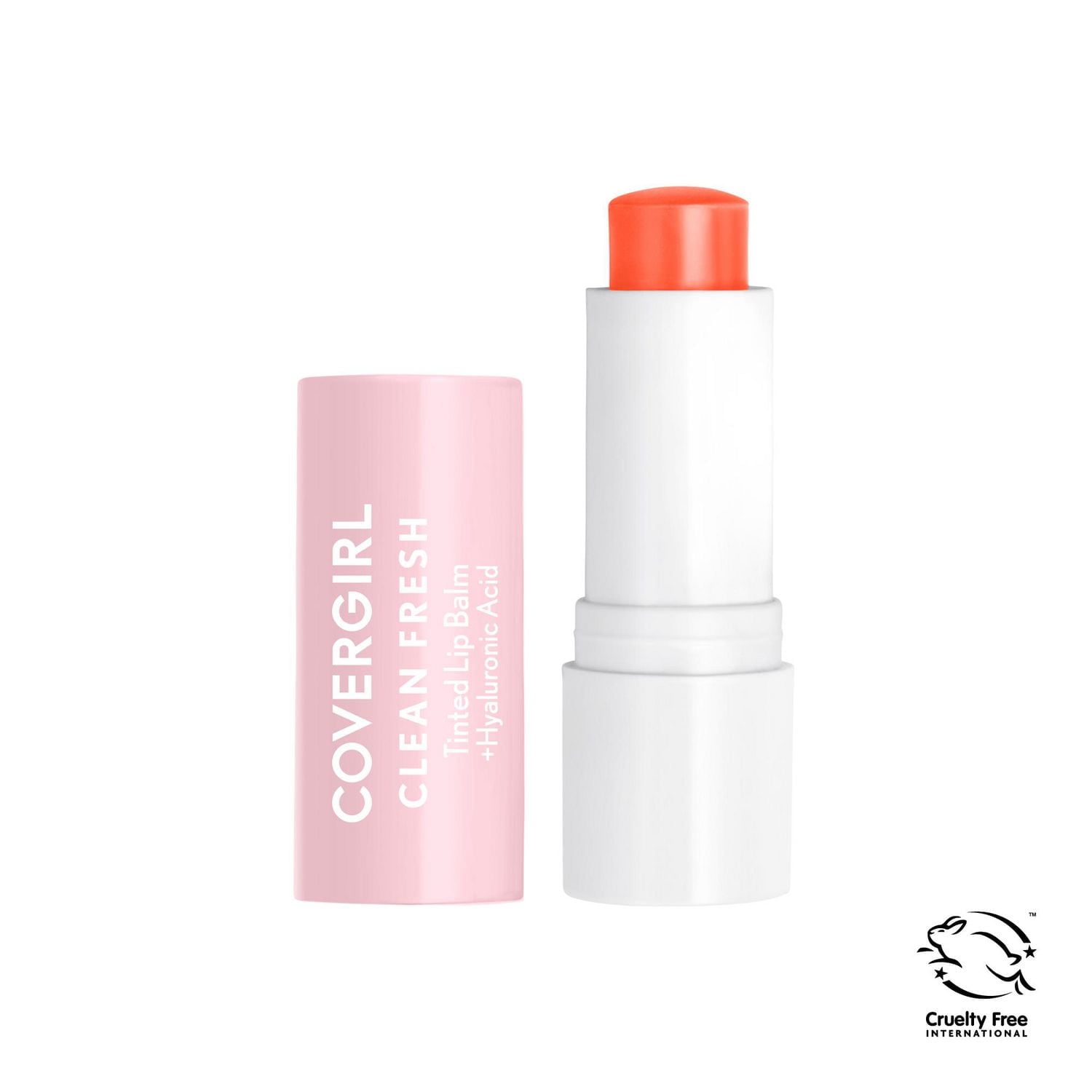COVERGIRL Clean Fresh Tinted Lip Balm, Formulated with Hyaluronic Acid for 24HR Hydration, 100% Vegan & Cruelty-Free