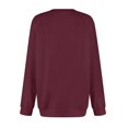 thumbnail image 5 of Chandails en Molleton Col en V pour Femmes Manches Longues Décontractées Tops Chandail Oversize, 5 of 5