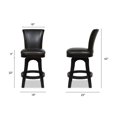 thumbnail image 4 of Henry 27" Armless Swivel Counter Height Bar Stool Vintage Brown Faux Leather, 4 of 17