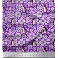 thumbnail image 1 of Soimoi Rayon Crepe Fabric Floral & Penguin Ocean Decor Fabric Printed Yard 46 Inch Wide, 1 of 3