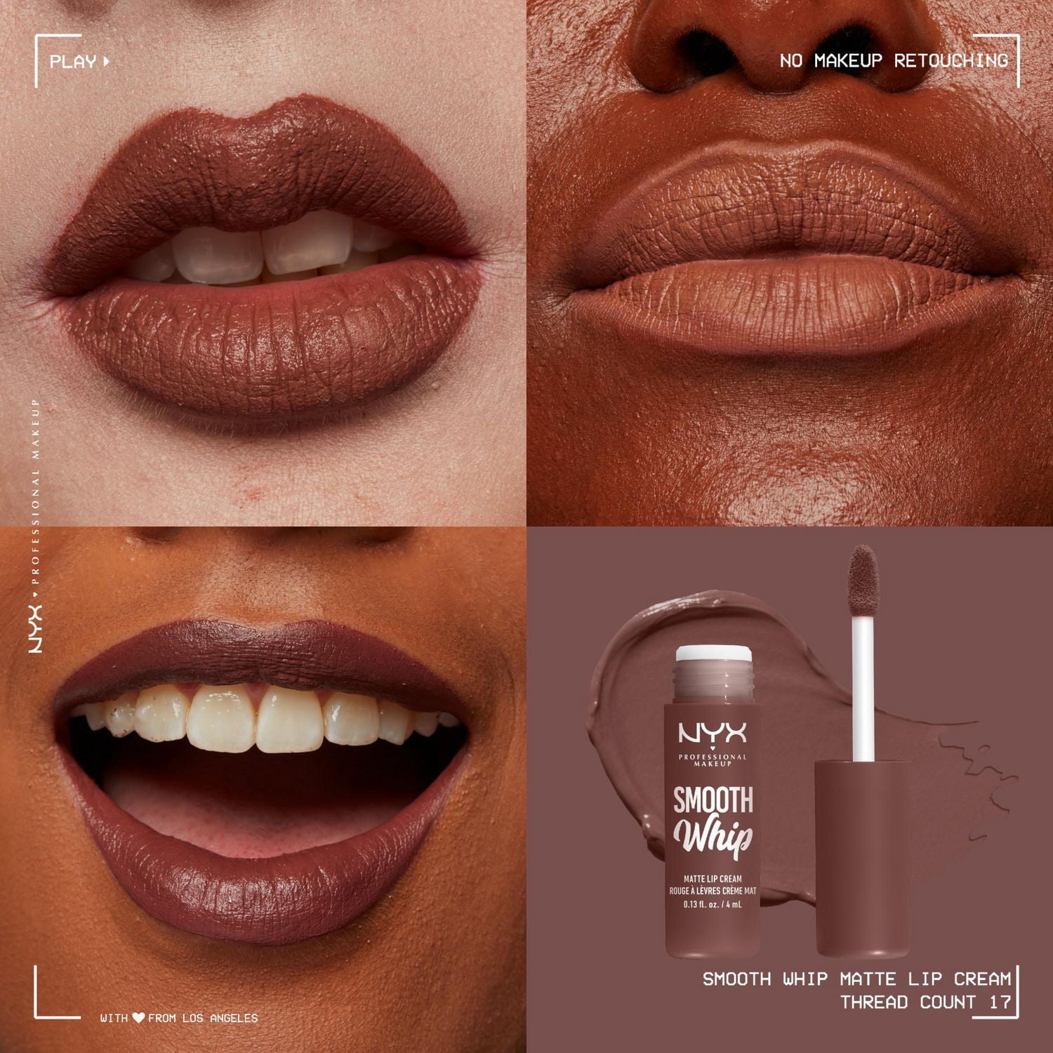 NYX PROFESSIONAL MAKEUP, Smooth Whip, Matte Lip Cream, Shea + cocoa butter, Vegan Formula