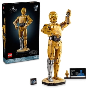 LEGO Star Wars C-3PO Figure de droïde, modèle de construction et d'affichage avec C-3PO Minifigure, Star Wars Collectionnable pour Maison ou Bureau Décor, Idée Cadeau Nostalgique pour Adultes, Fans ou Collectors, 75398