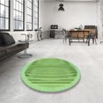 thumbnail image 4 of Ahgly Company Tapis d'Intérieur Ronds Lavables à la Machine, Style Transitionnel, Vert Pomme Vert, Tapis de Zone, 3 Pieds Rond, 4 of 7