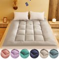thumbnail image 1 of Bowayaoa Thickened Fiber Mattress Pad with Washable Brushed Fabric, Soft Foldable Student Bed Topper, Breathable Humidity Wicking Mattress Protector, 1 of 10