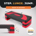 thumbnail image 3 of BalanceFrom Aerobic Step Platform Trainer with Adjustable 3-Level Risers, Black & Red, 3 of 5